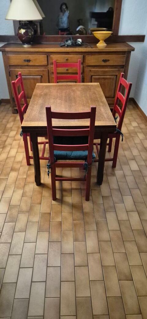 Table salle  manger en chne et chaises 70 Graveson (13)