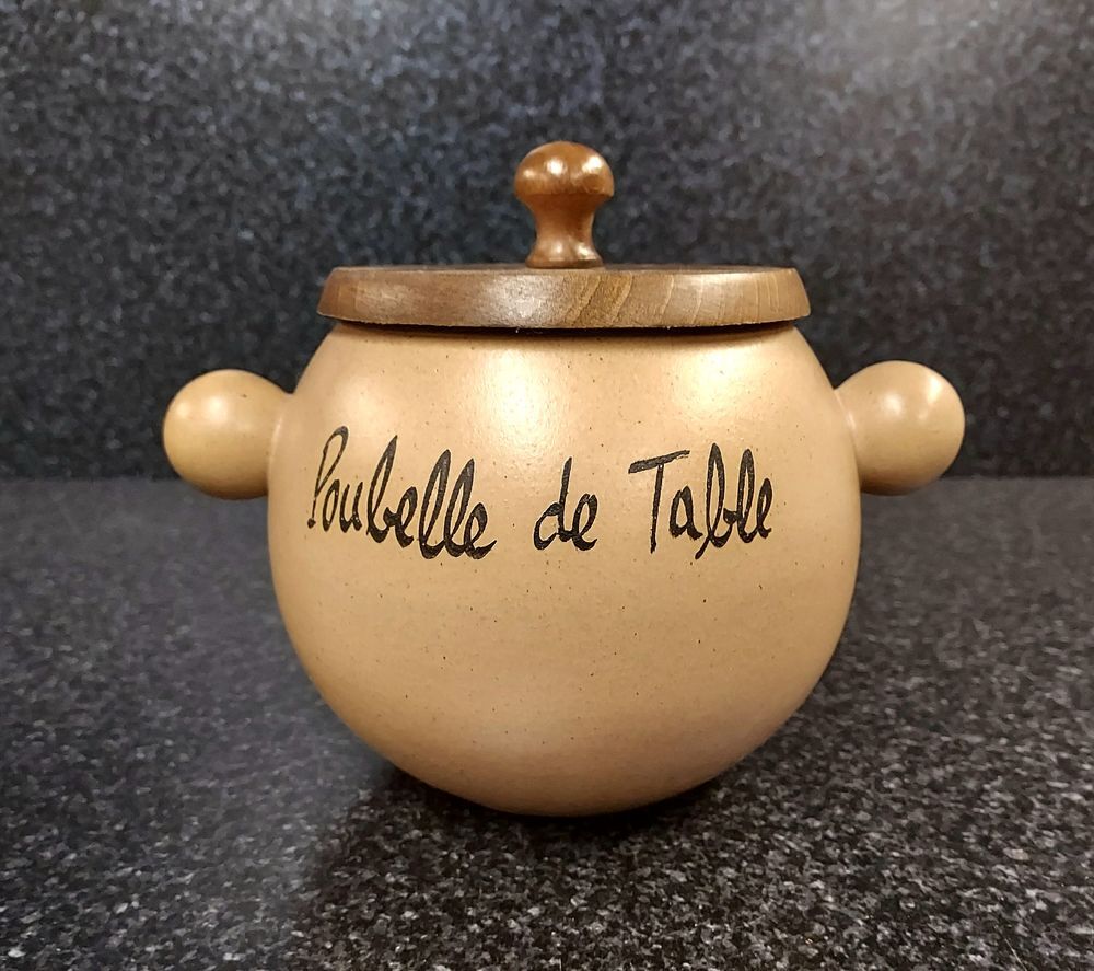 Poubelle de table en gr&eacute;s 1/2L Cuisine