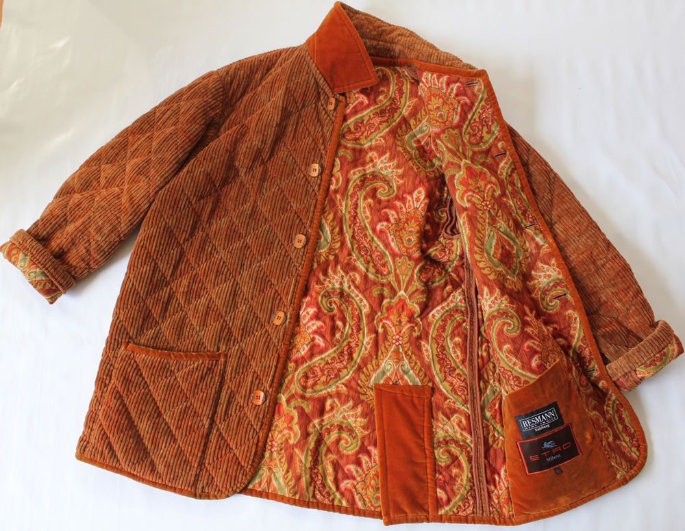 Veste velours matelass&eacute;e ETRO T.XL. Vêtements
