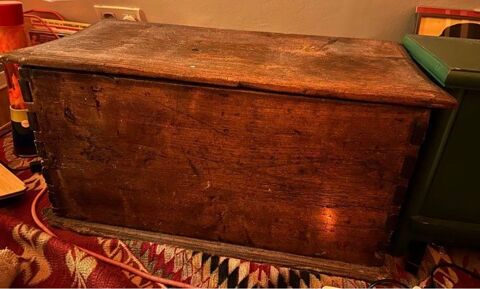 Coffre ancien en bois massif 45 Paris 3 (75)