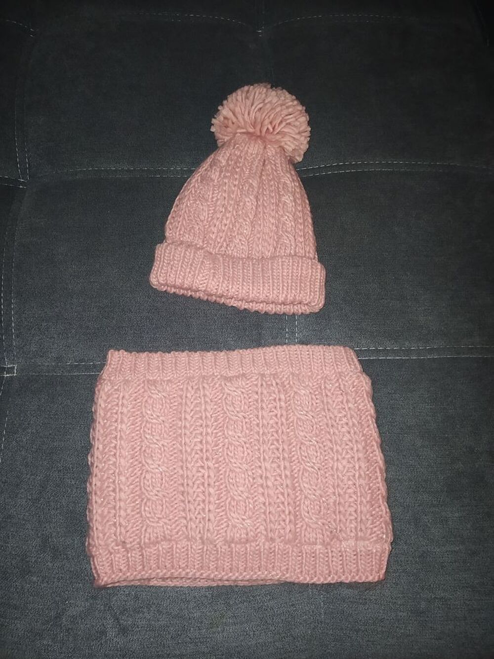 BONNET ET COL ROUL&Eacute; FOUR&Eacute;S Vtements enfants