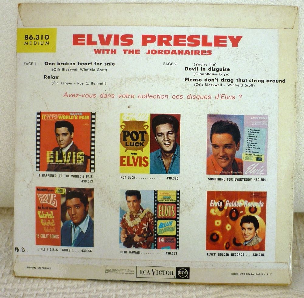 Elvis Presley - one broken heart for sale CD et vinyles