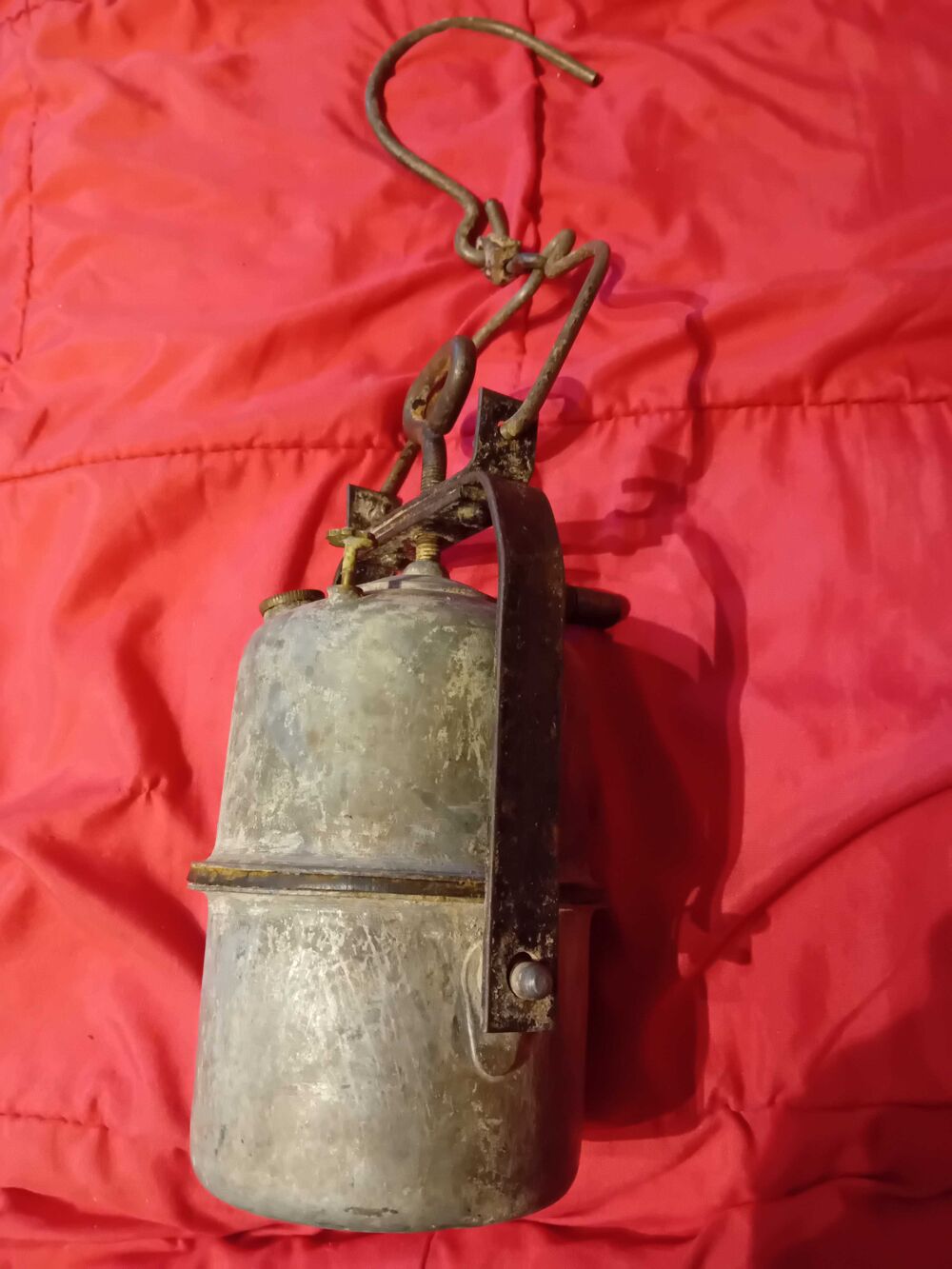 LAMPE DE MINEUR ANCIENNE ACETHYLENEf 