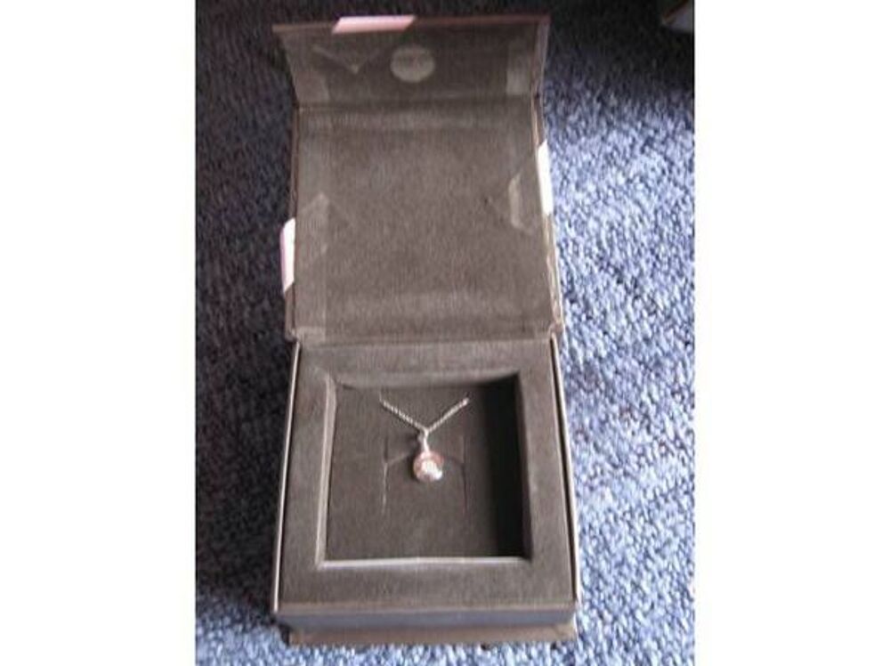 Pendentif en argent 925/1000 de forme ronde serti Bijoux et montres