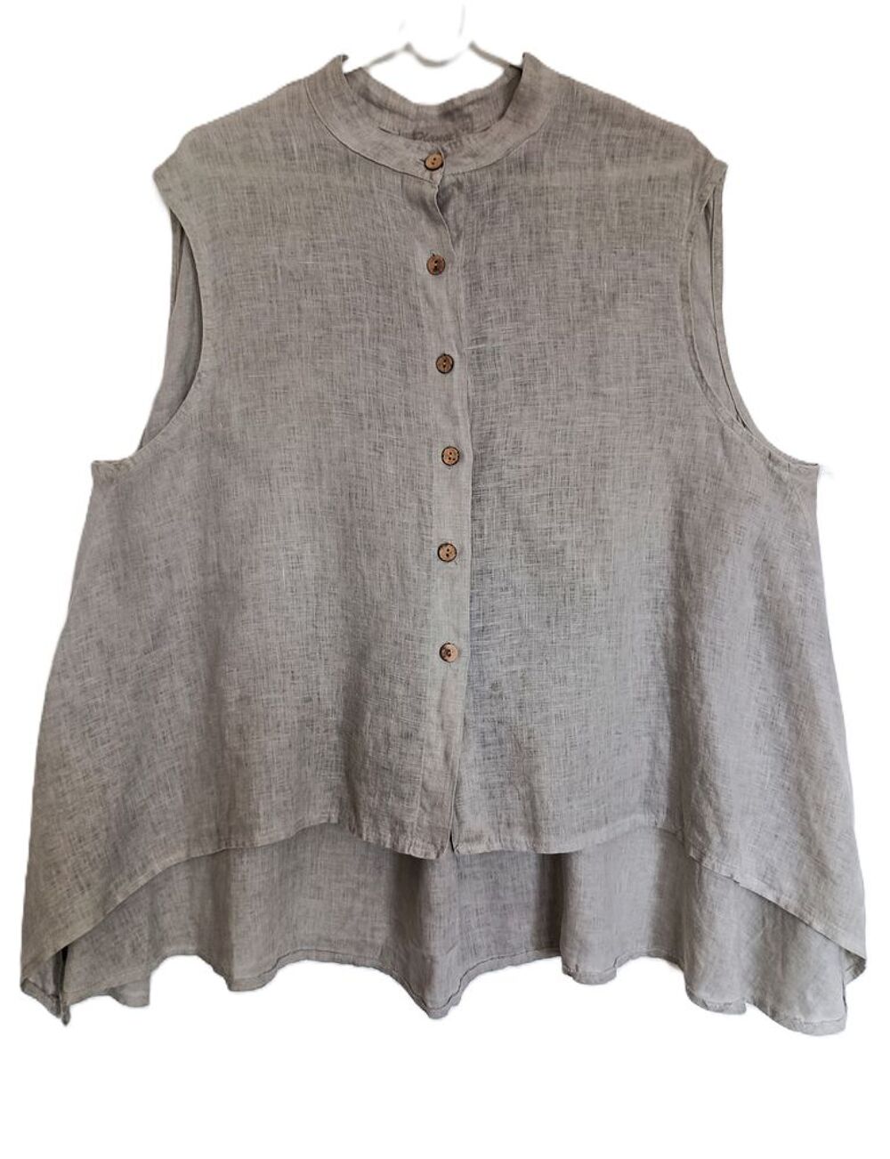 robe assymetrique beige en lin Neuve marque Planete Vêtements