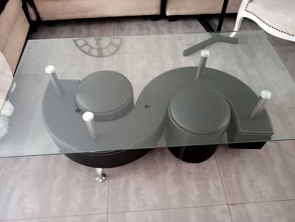 Table basse moderne verre Meubles