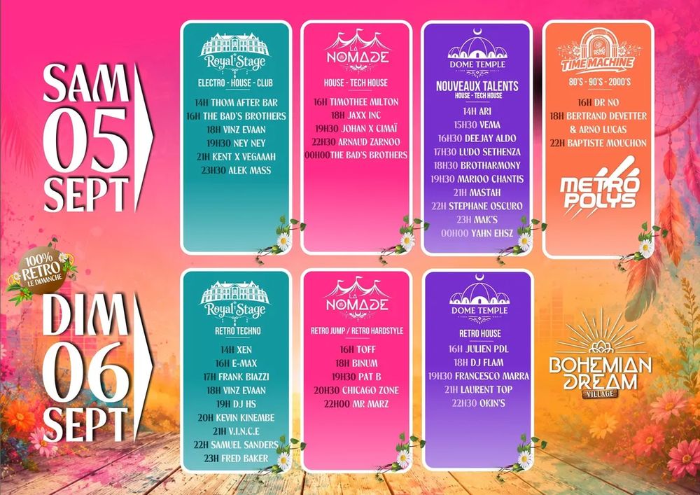 2 x 2 places pour Bohemian Dream Village samedi &agrave; Roost Billetterie