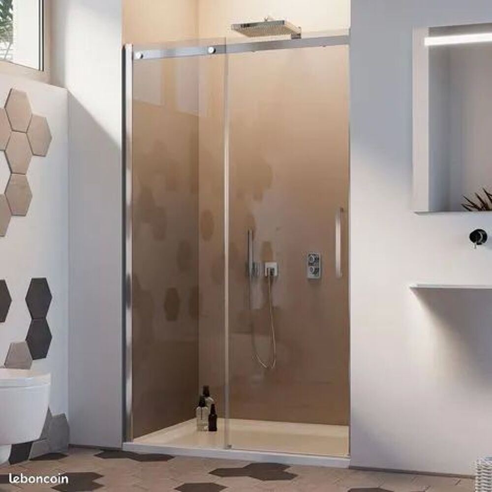 Porte de douche , ouverture droite 
140 cm / 195 cm de haut Bricolage