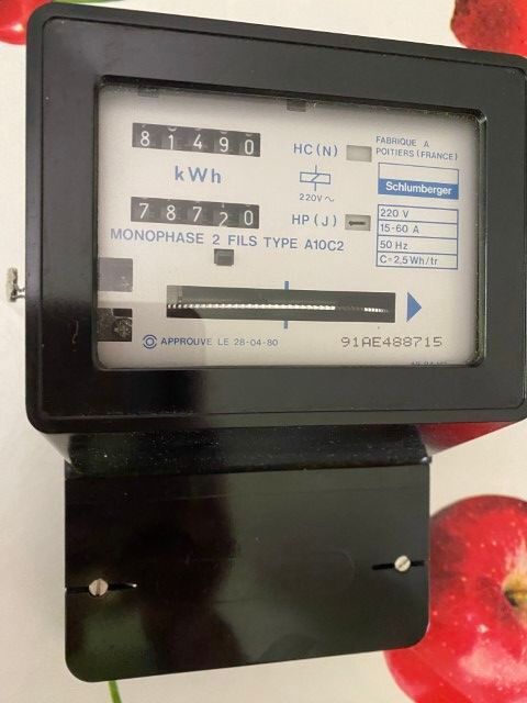 compteur �lectrique m�canique lecture jour et nuit A10C2 40 Mandres-les-Roses (94)