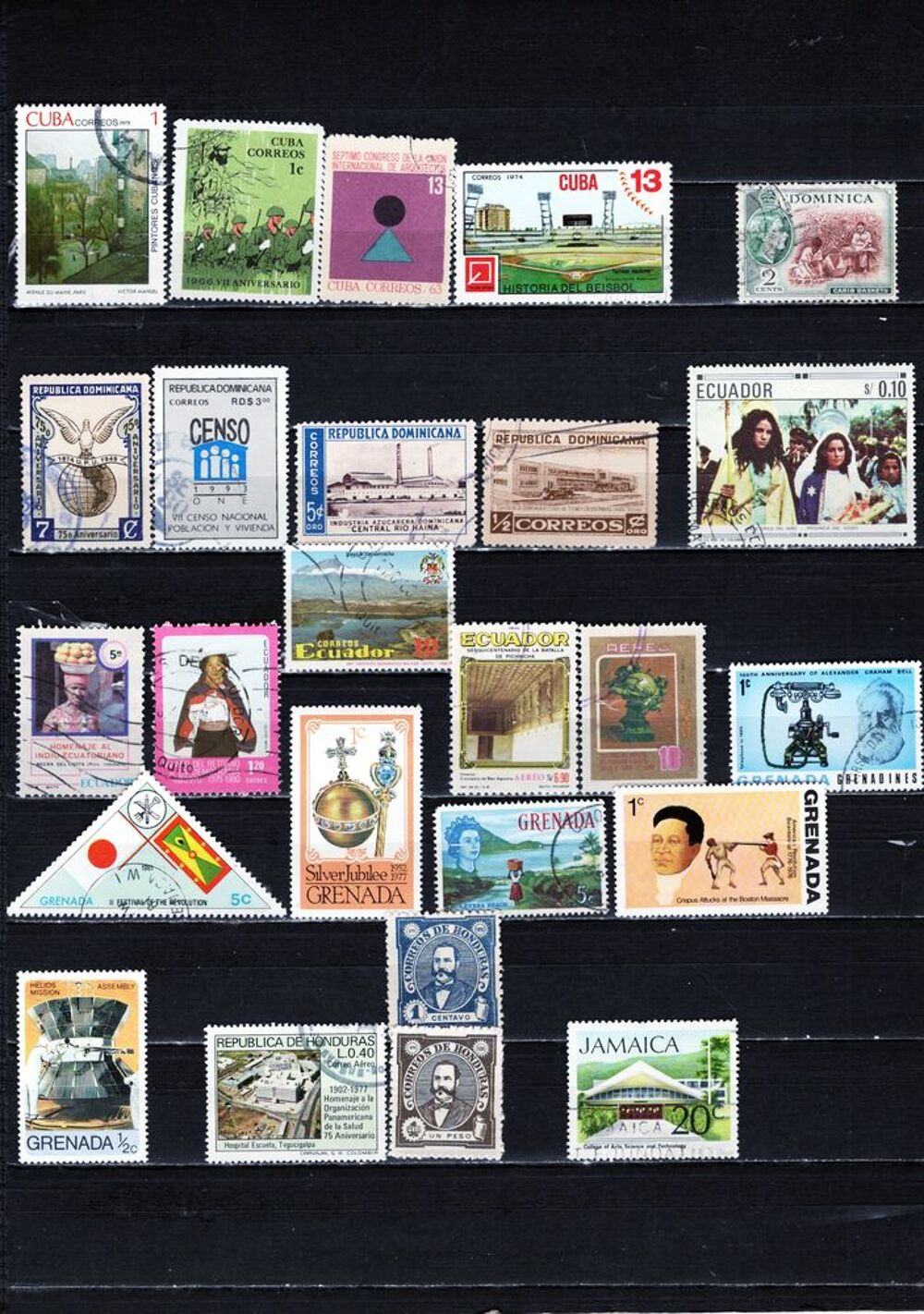 lot de 191 timbres du CONTINENT AMERICAIN 