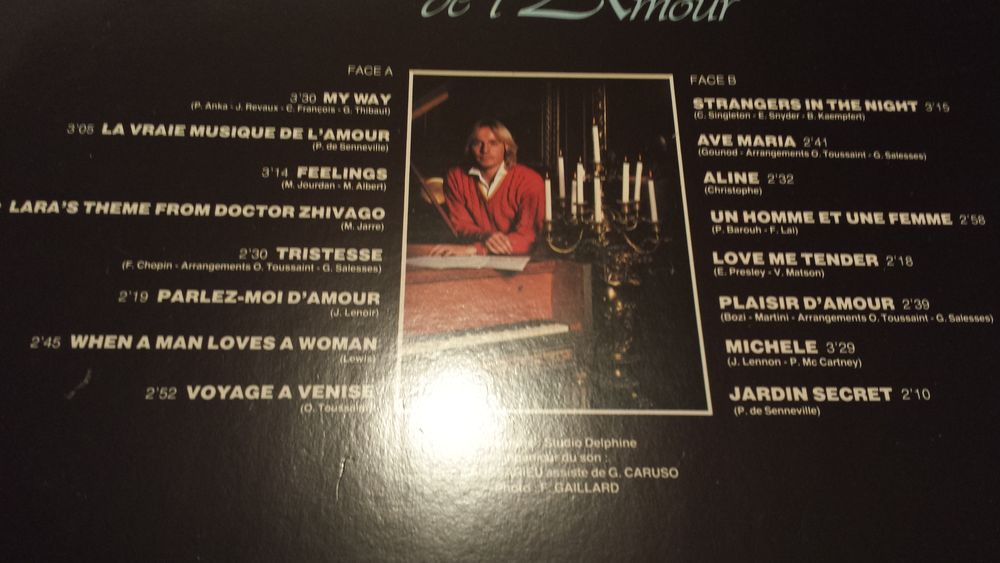 VINYLE RICHARD CLAYDERMAN
LES MUSIQUES DE L'AMOUR
CD et vinyles