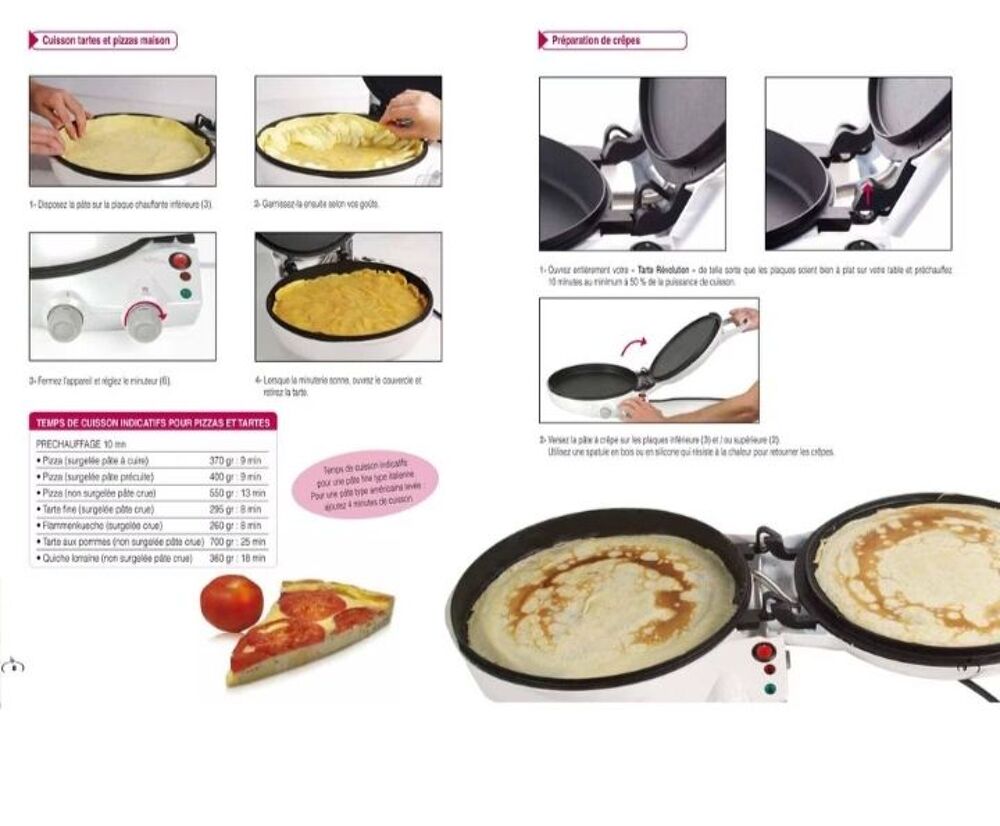 Appareil &eacute;lectrique "tarte r&eacute;volution" T&eacute;l&eacute;shopping 4 en 1 Cuisine