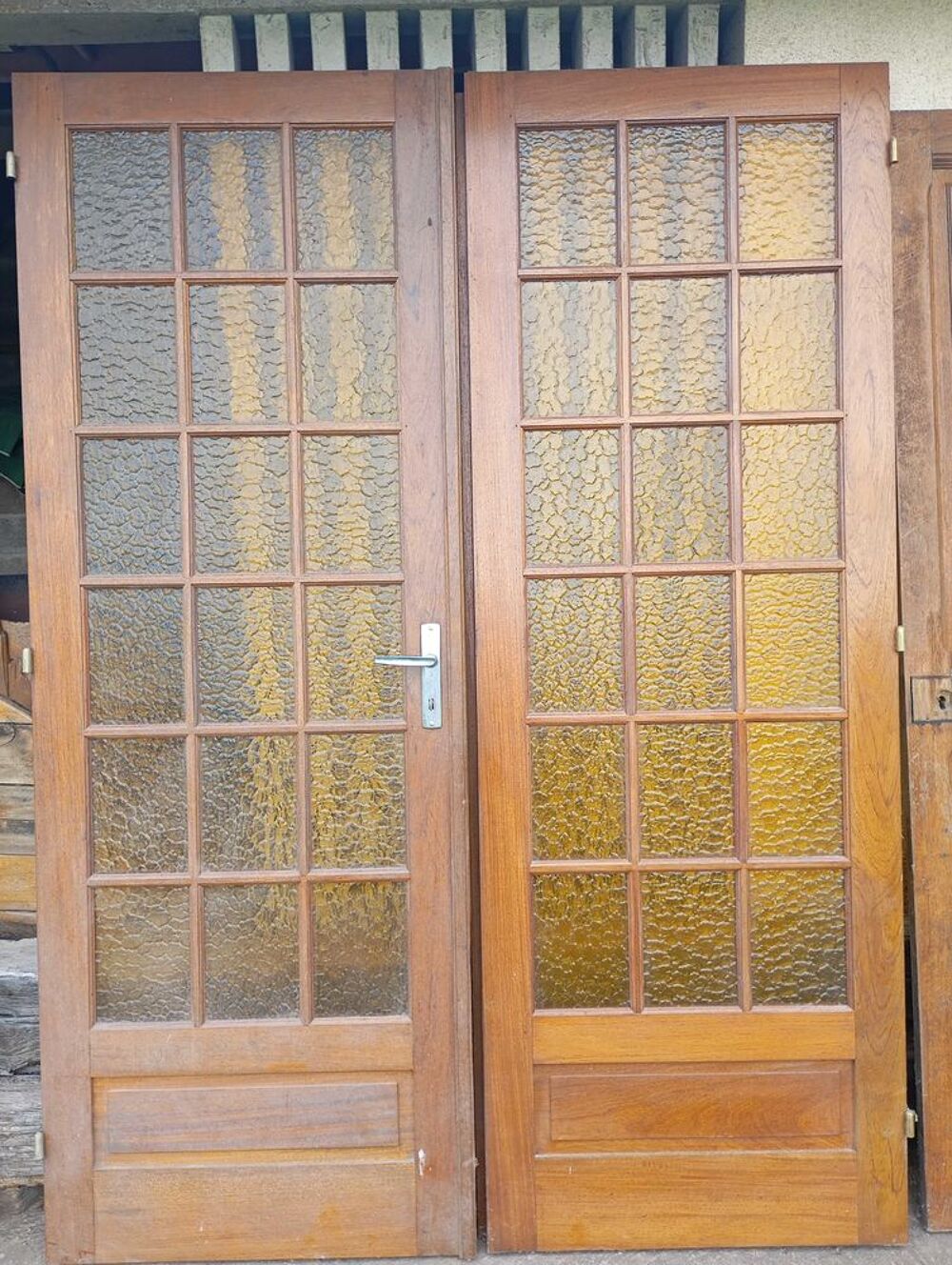 Double porte vitr&eacute;e en bois massif €" style ancien Bricolage