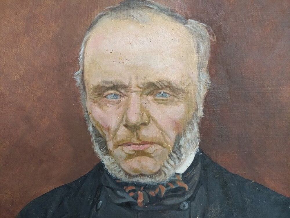 Tableau Portrait d'Homme XIX&egrave;me Sign&eacute; C. Gauthier 