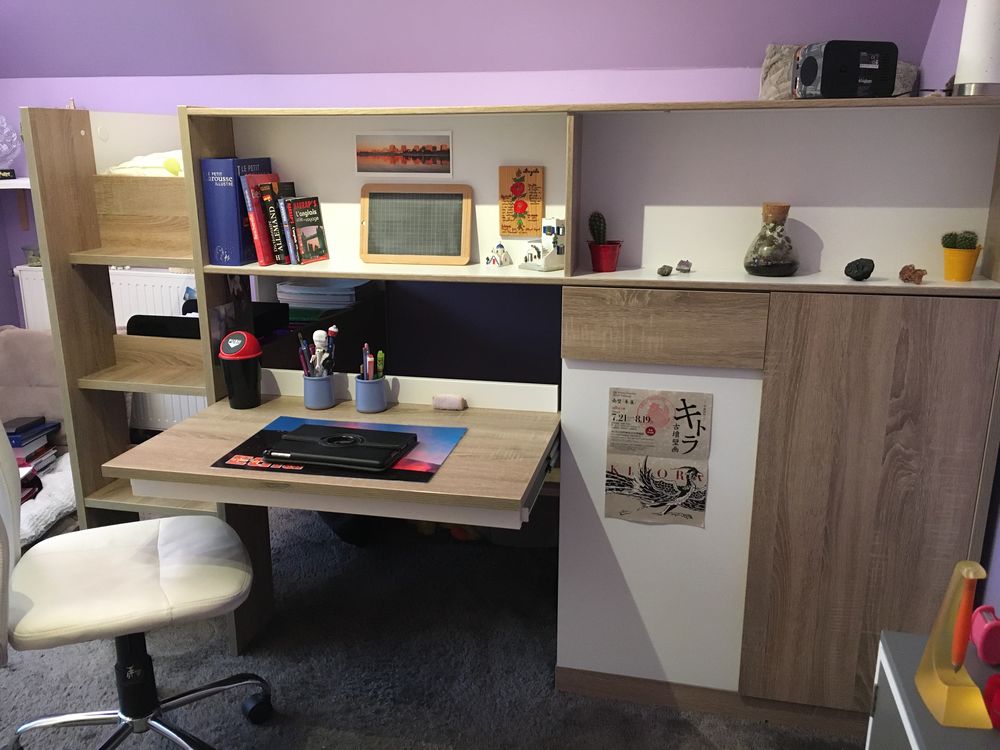 lit combin&eacute; bureau Meubles