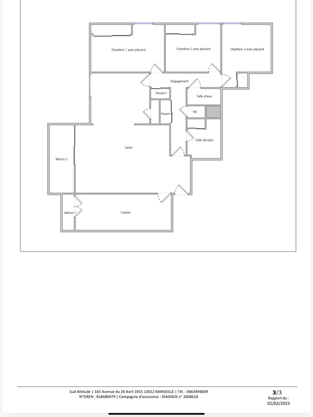 Vente Appartement T5 avec place de parking 100m2 299.000€ Marseille 11ém Marseille 11