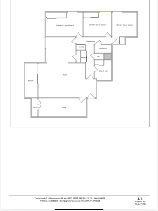 Vente Appartement T5 avec place de parking 100m2 299.000€ Marseille 11ém Marseille 11