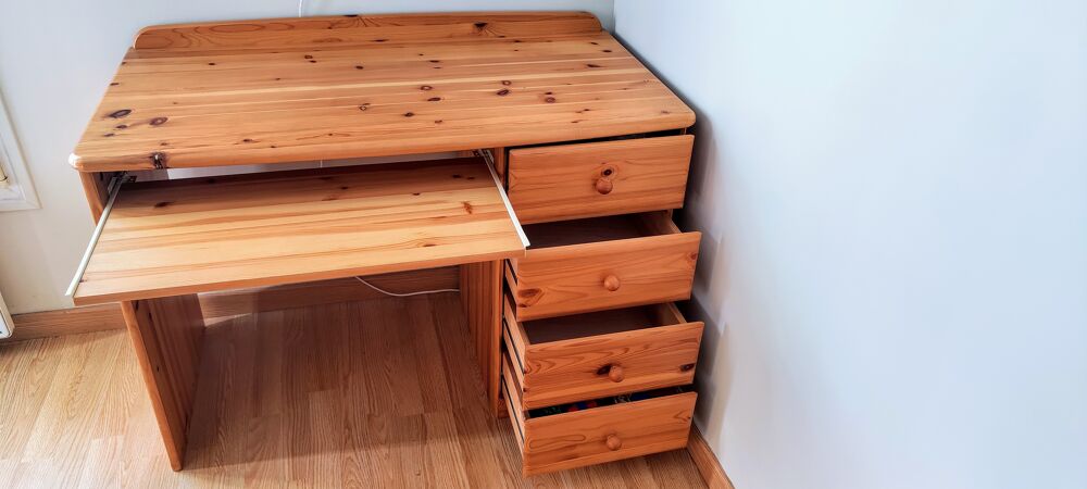 Bureau informatique pin massif Mobilier enfants