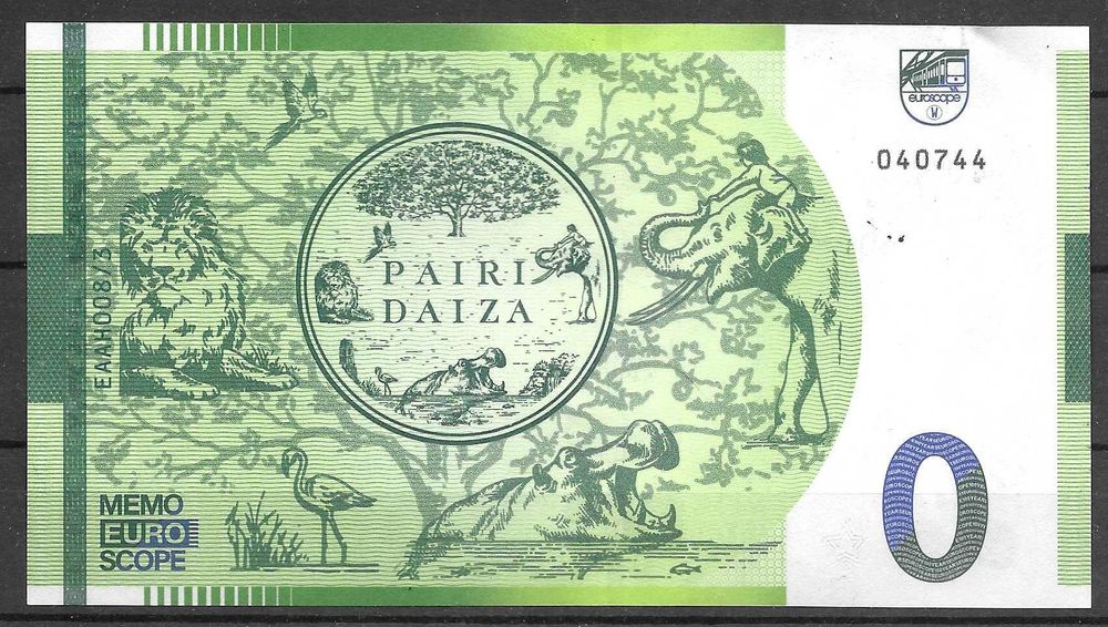 billet memo euro PARADIZIO 