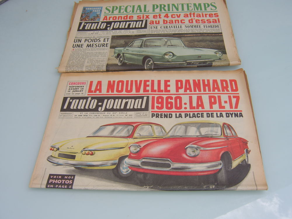 Tr&egrave;s rares journaux ann&eacute;es 50 et 60 de l'Auto-Journal 