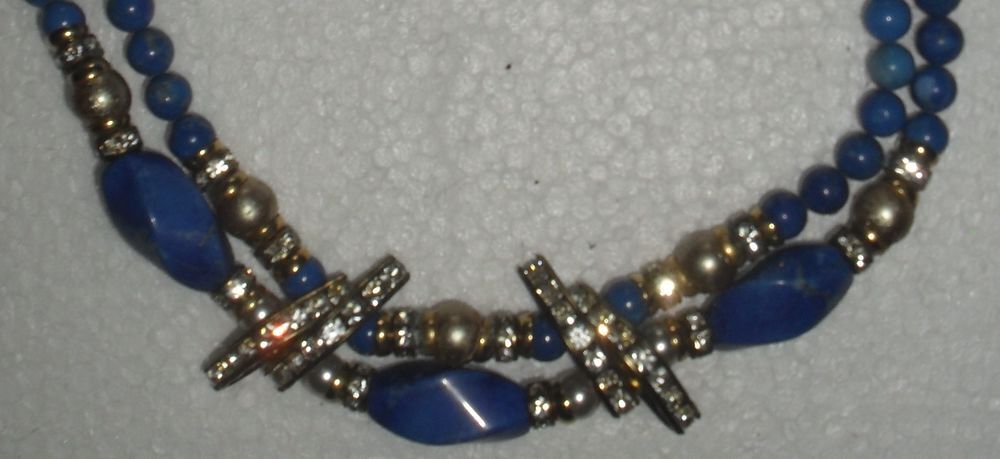 Tr&egrave;s joli collier deux rang&eacute;es avec brillants Bijoux et montres