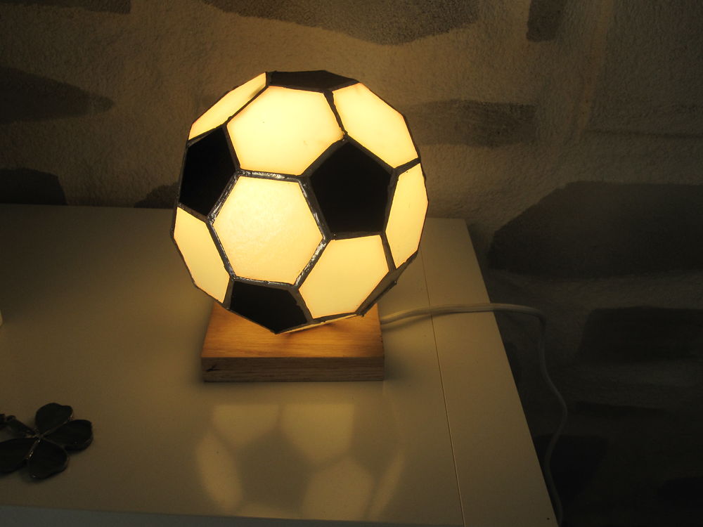 ballon de foot en lampe Dcoration