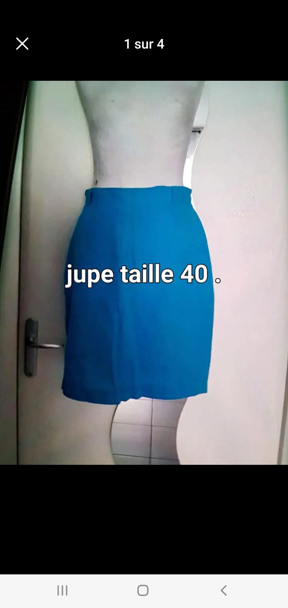 jupe turquoise taille 40 Vtements