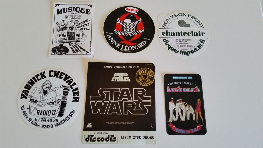 LES AUTOCOLLANTS VINTAGE DISQUES 