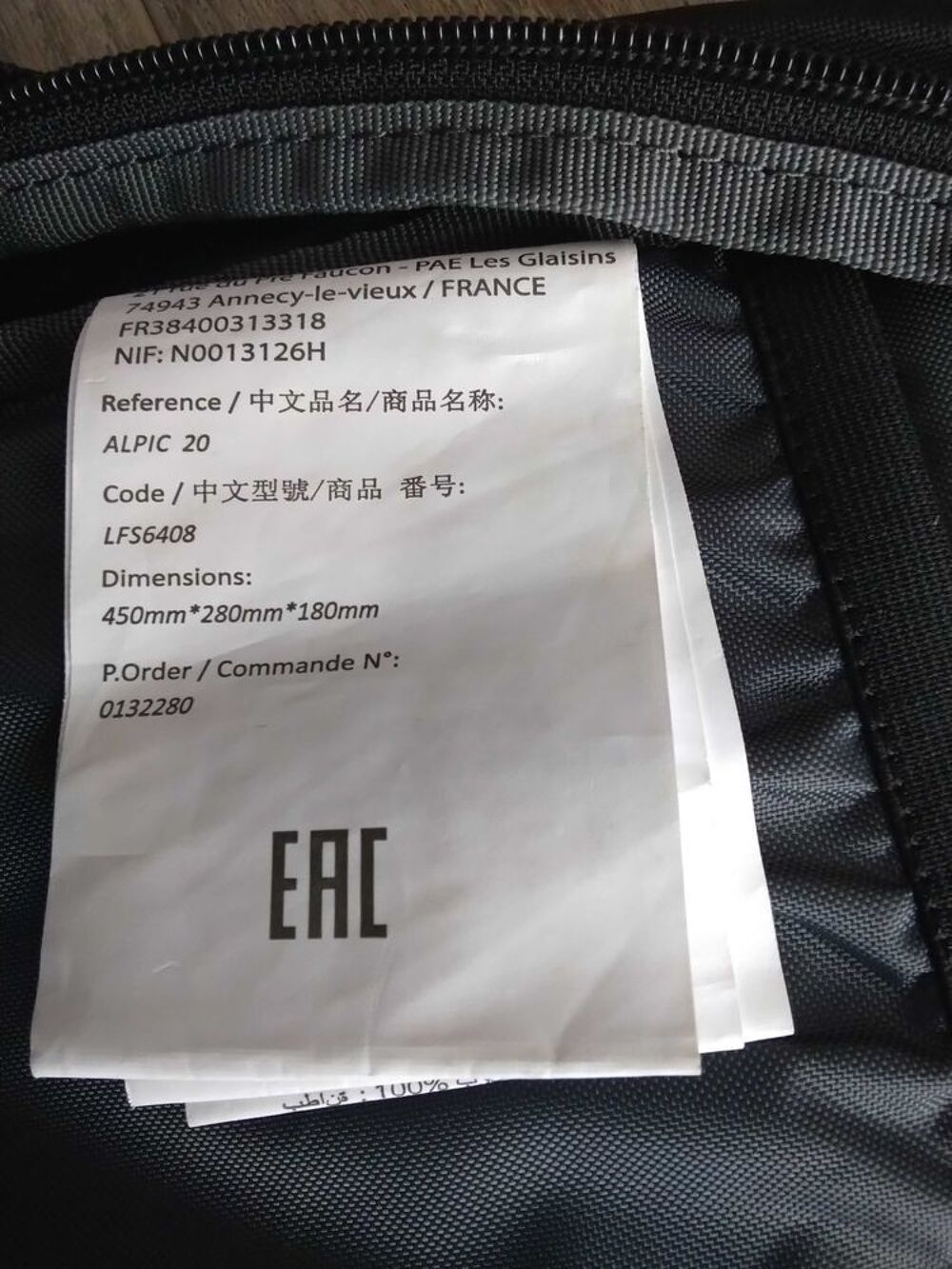 sac &agrave; dos lufuna alpic 20 Sports