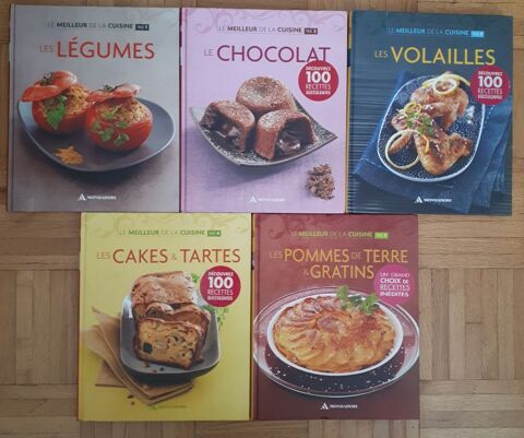 Lot 5 livres Collection Le meilleur de la cuisine Mondadori numéros 1 à 5 - TBE 10 Villemomble (93)
