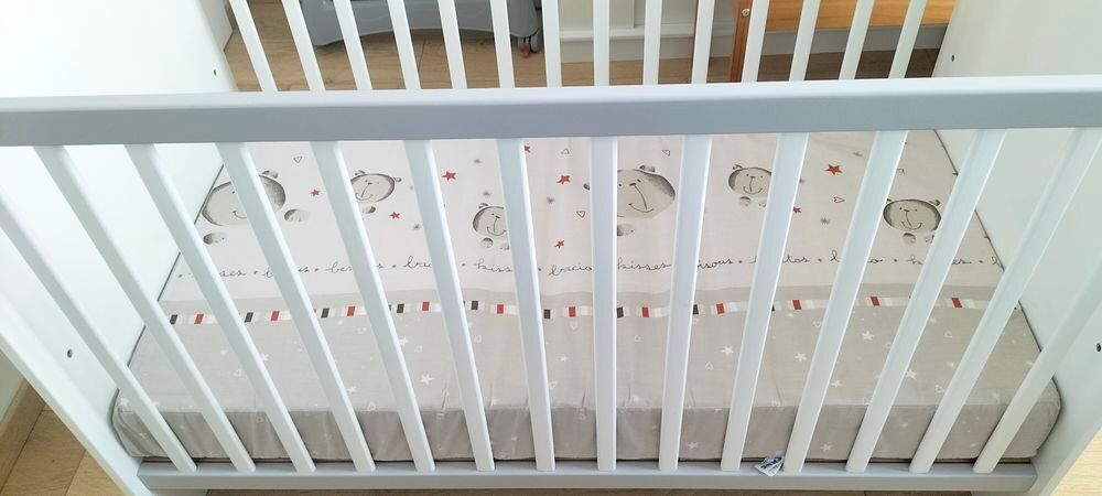 LIT BEBE EVOLUTIF AVEC MATELAS REVERSIBLE ETE HIVER Mobilier enfants