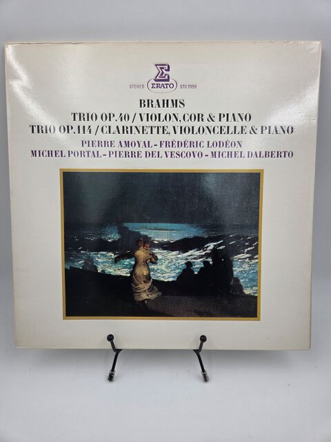 Vinyle 33 tours Brahms ? Trios Op. 114 & 40 (Pierre Amoyal) 5 Vulbens (74)
