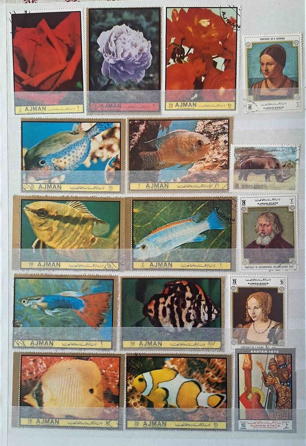 S&eacute;rie de timbres de collection d'Ajman 