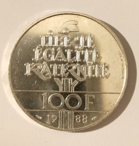 Pice de 100 francs argent. Fraternit 35 Vierzon (18)