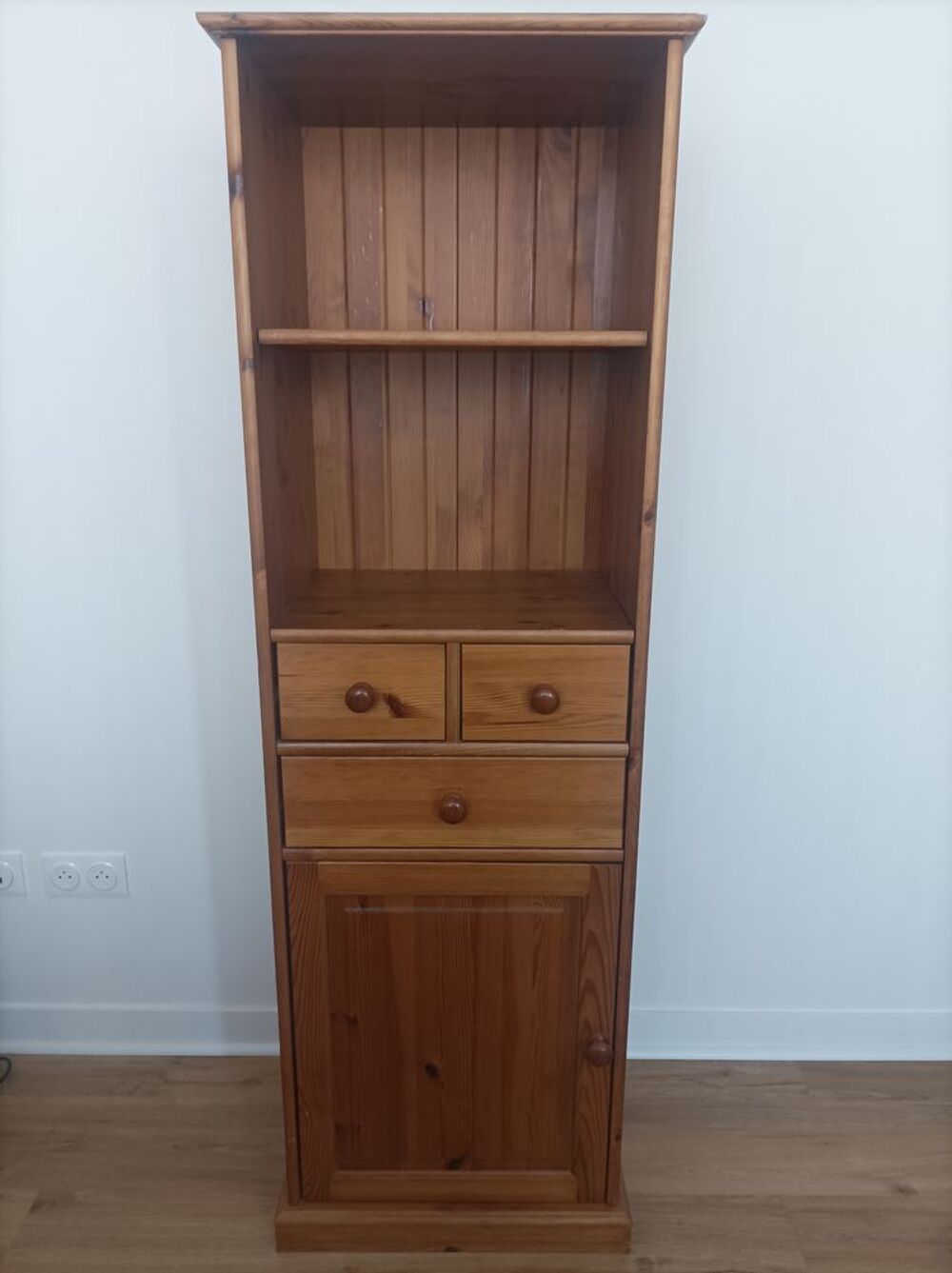 Colonne de rangement en pin massif Meubles