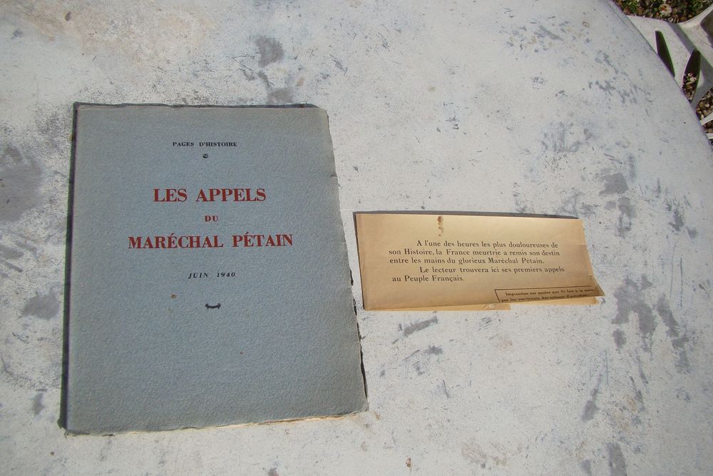 Pages d'Histoire - Les appels du Mar&eacute;chal P&eacute;tain ann&eacute;e 1940 Livres et BD