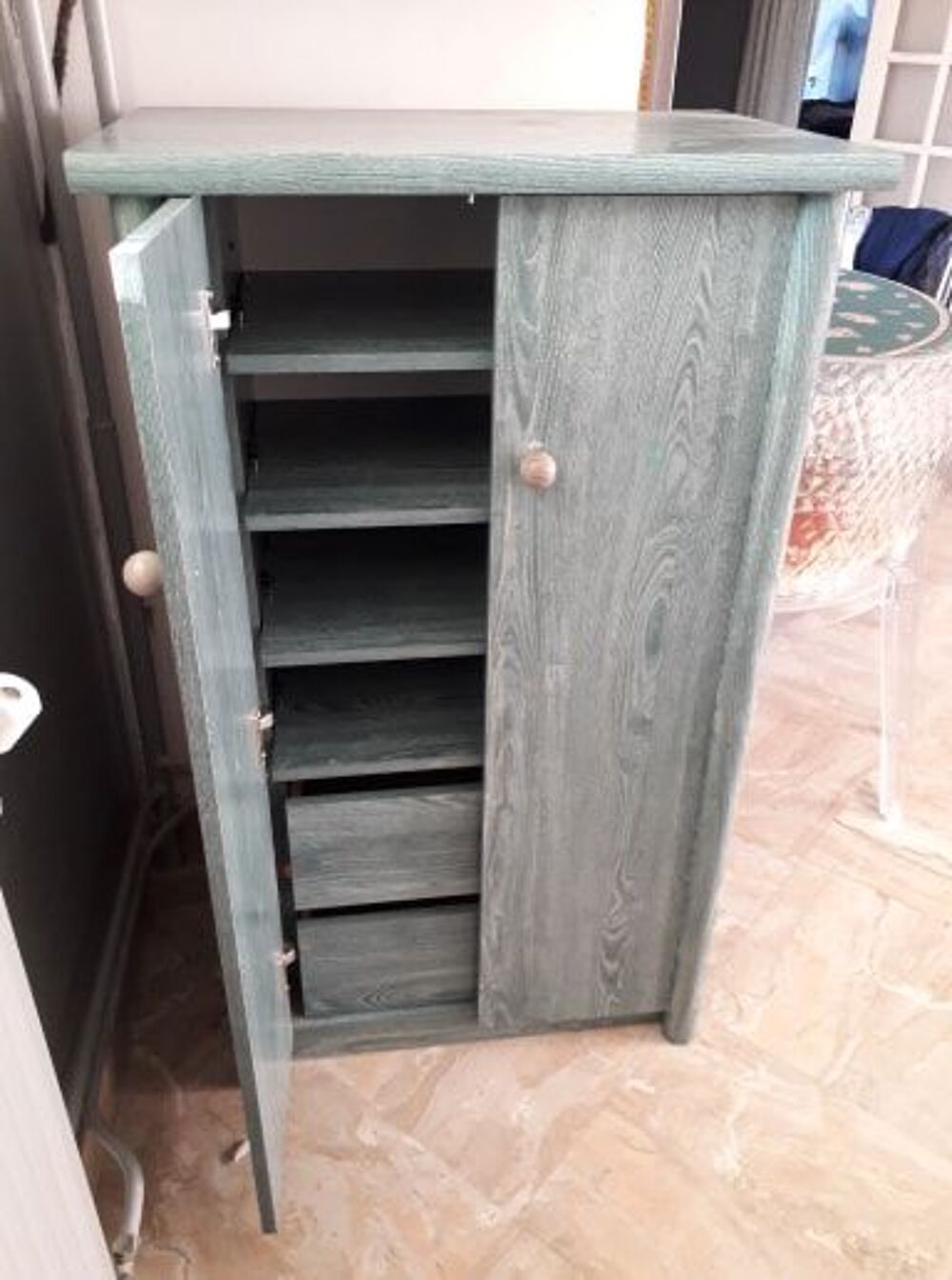 Belle commode bleu et son chevet Meubles