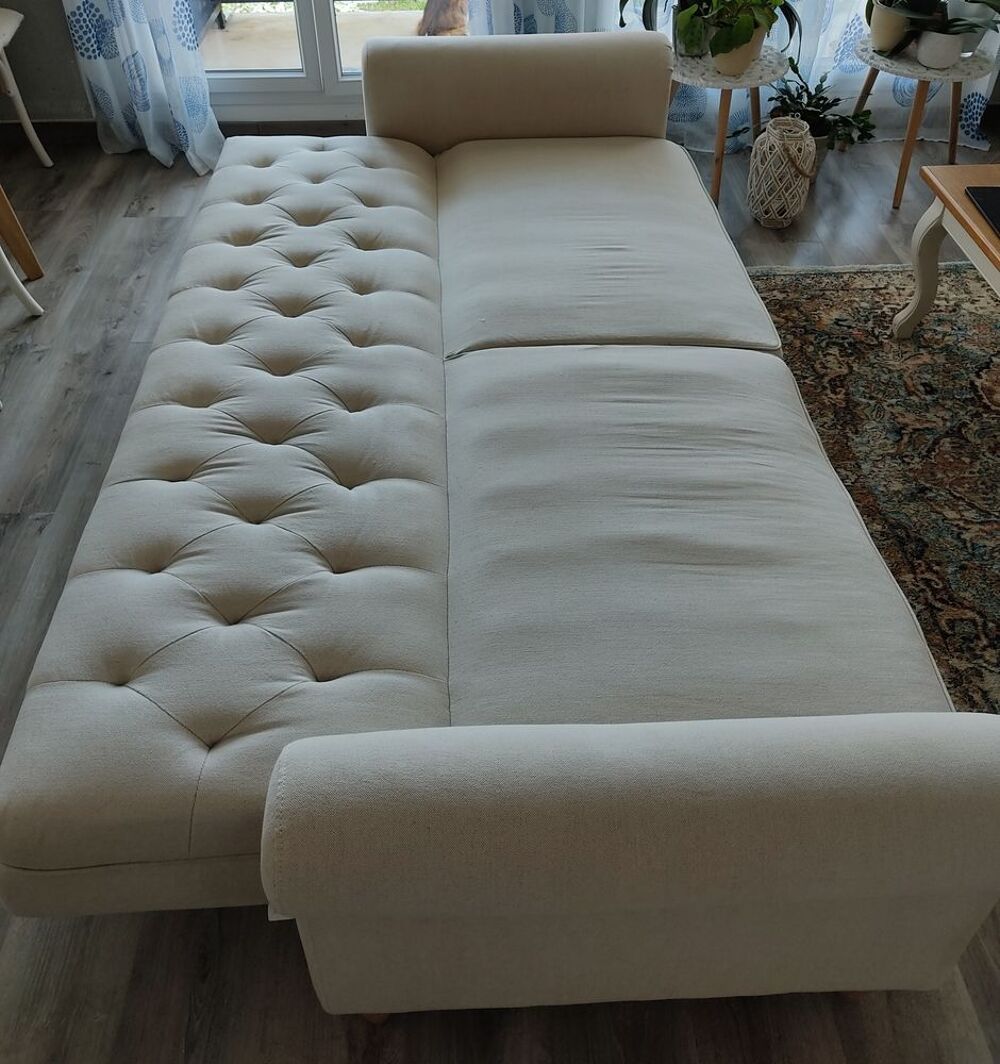Canap&eacute; convertible en lin Maisons du monde Meubles