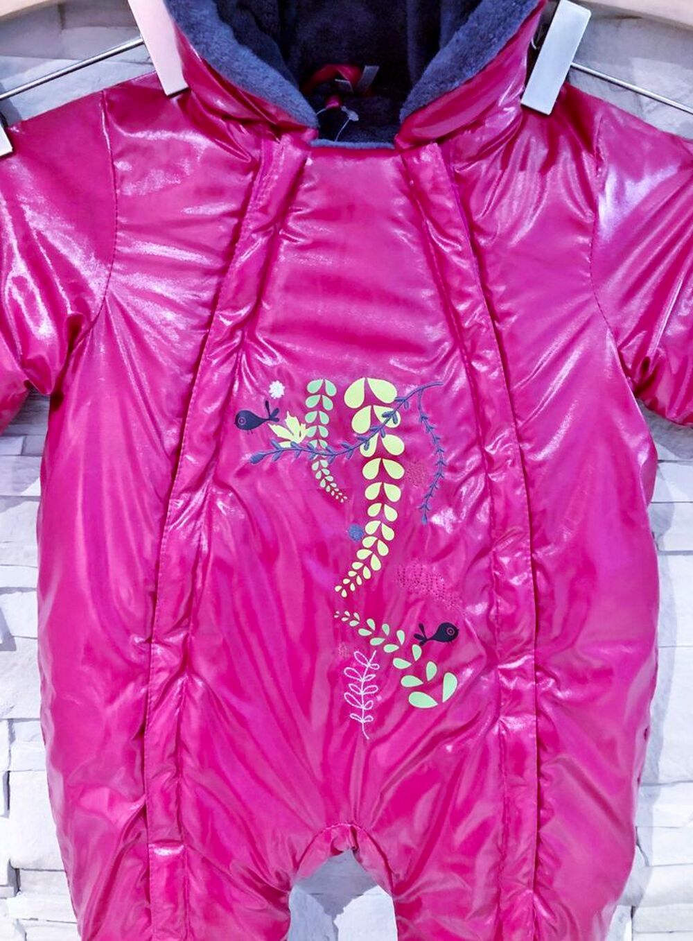 ORCHESTRA - COMBINAISON FROID ROSE M&Eacute;TALLIS&Eacute; MOTIF OISEAUX Vêtements enfants