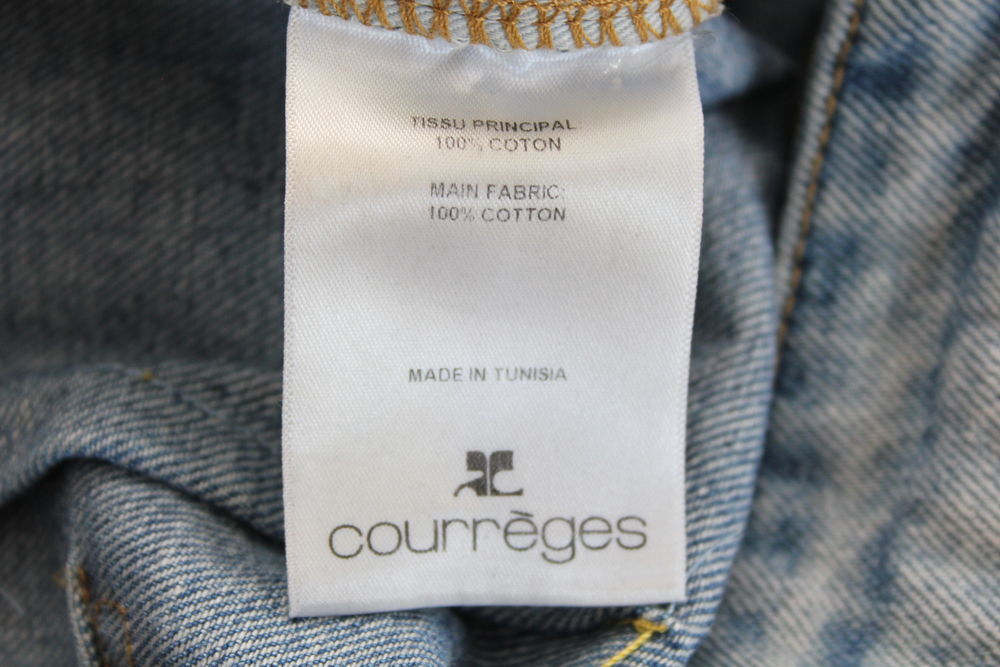 Jean &Eacute;vas&eacute; - Baggy Denim Dirty Blue COURREGES T.27 Vêtements