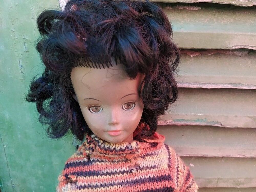 Rare Poup&eacute;e Sylvette Cathie Bella Noire Ann&eacute;es 70 