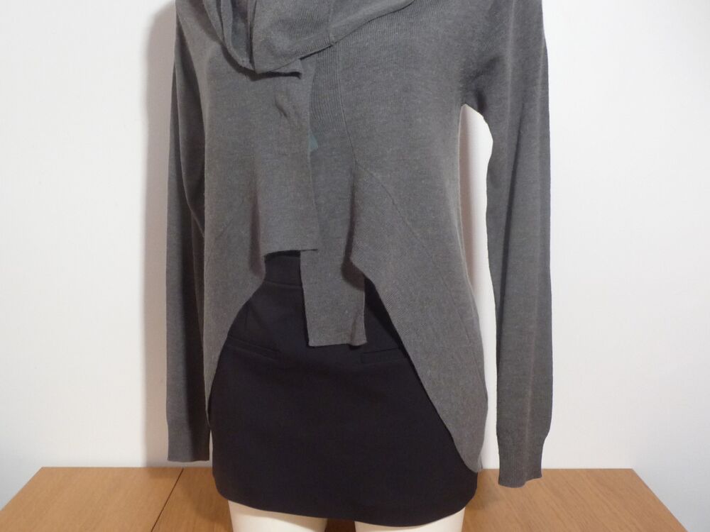 Gilet Gris Anthracite &agrave; Manches Longues- Taille 2 Vêtements