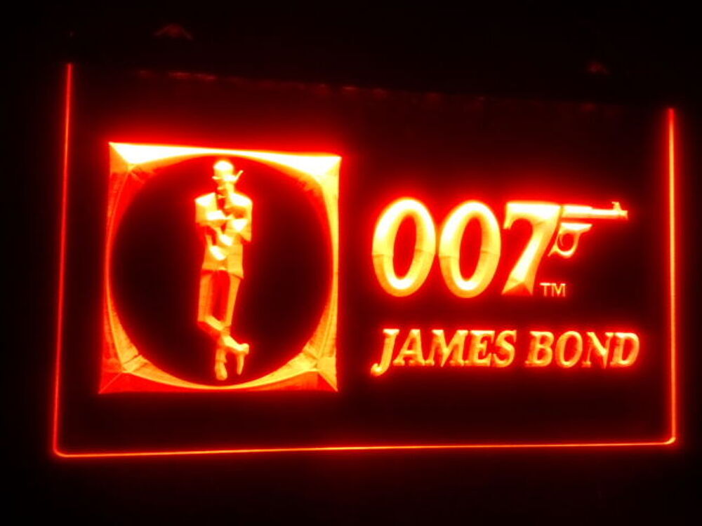 Enseigne lumineuse James Bond 007 