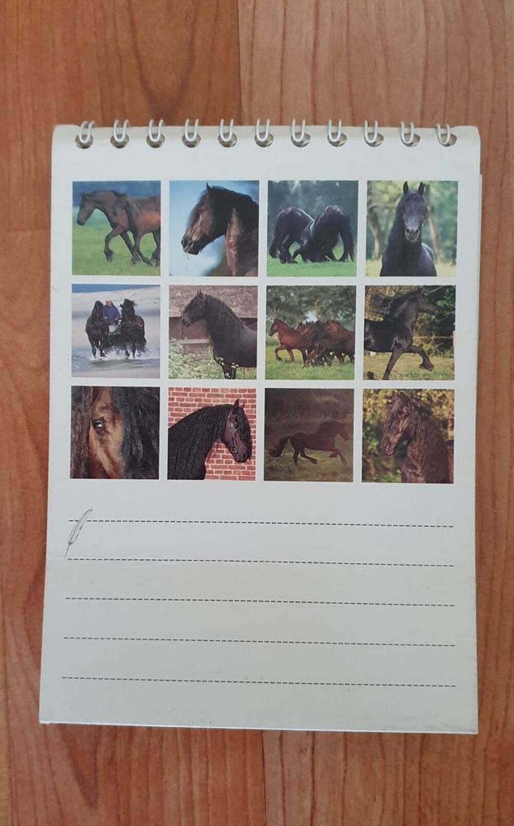 Ancien calendrier th&egrave;me cheval ann&eacute;e 2000 
