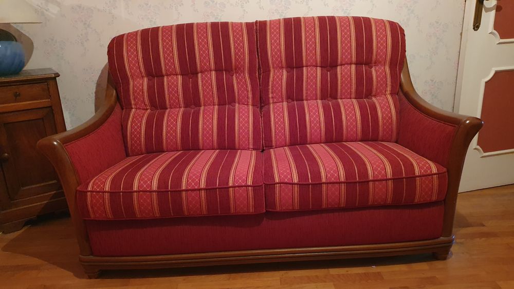 Salon canap&eacute; et deux fauteuils haut de gamme Jacques Leleu Meubles