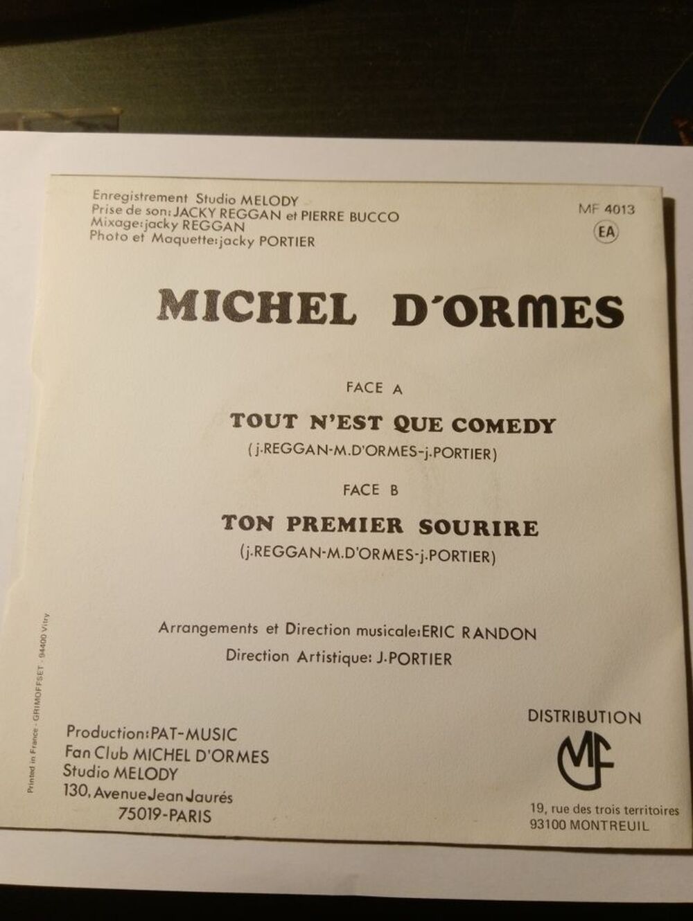 Vinyle Michel d'Ormes (Ratto) CD et vinyles