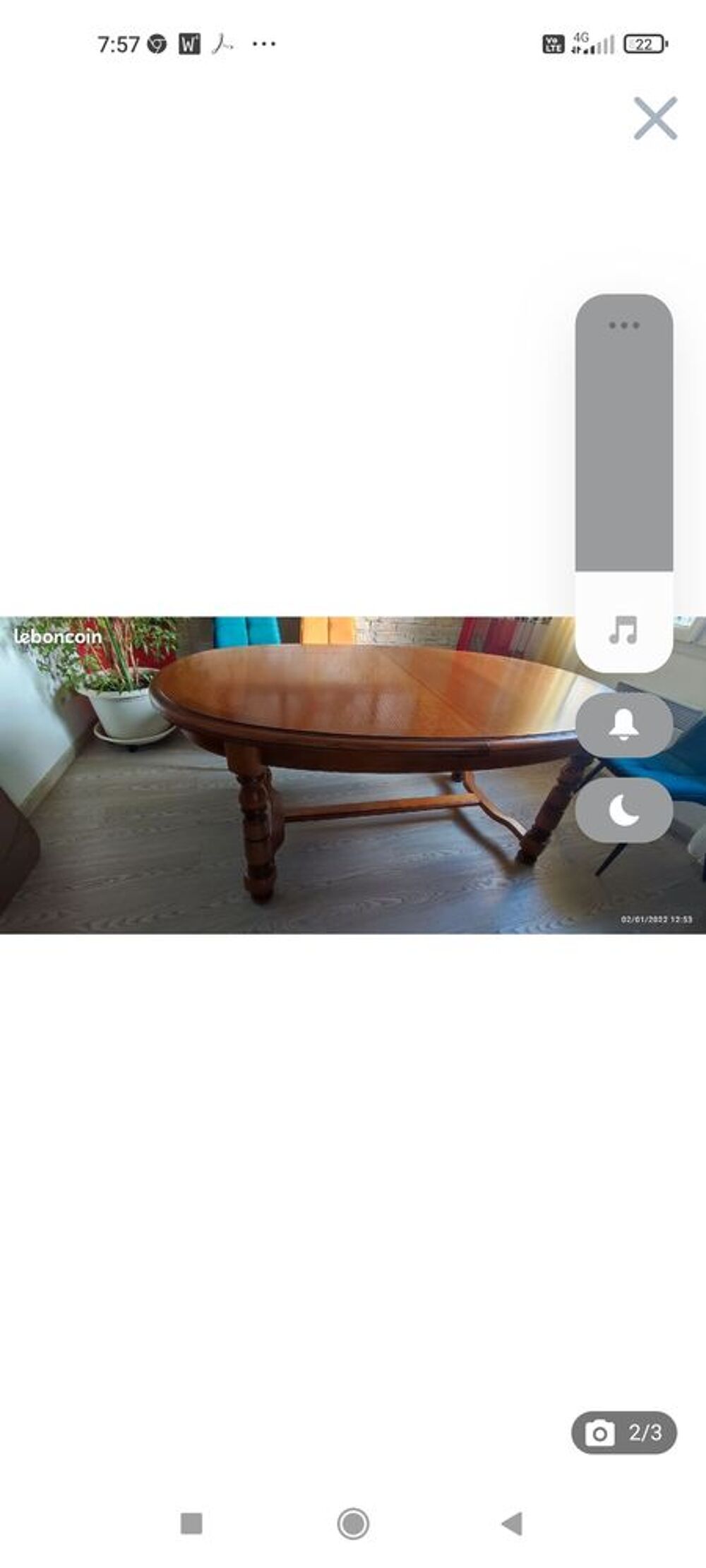 Table ovale TBE Meubles