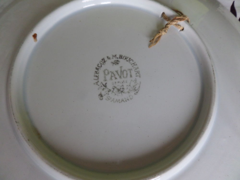 Paire de plats anciens d&eacute;cor pavot en tbe Dcoration