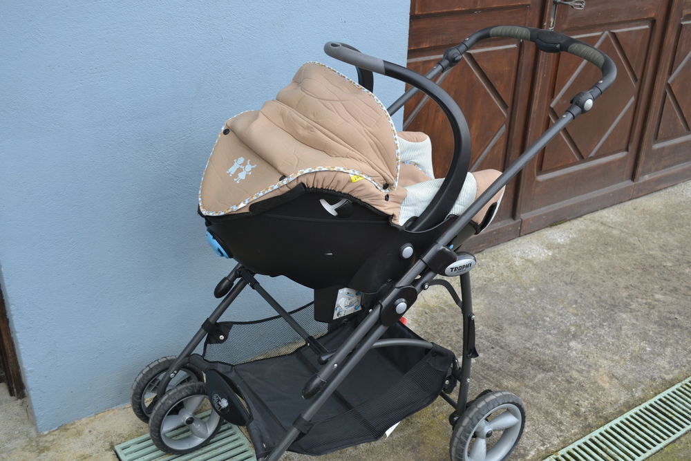 Ensemble trio poussette + coque + nacelle Trophy avenue B&eacute;b&eacute; Puériculture
