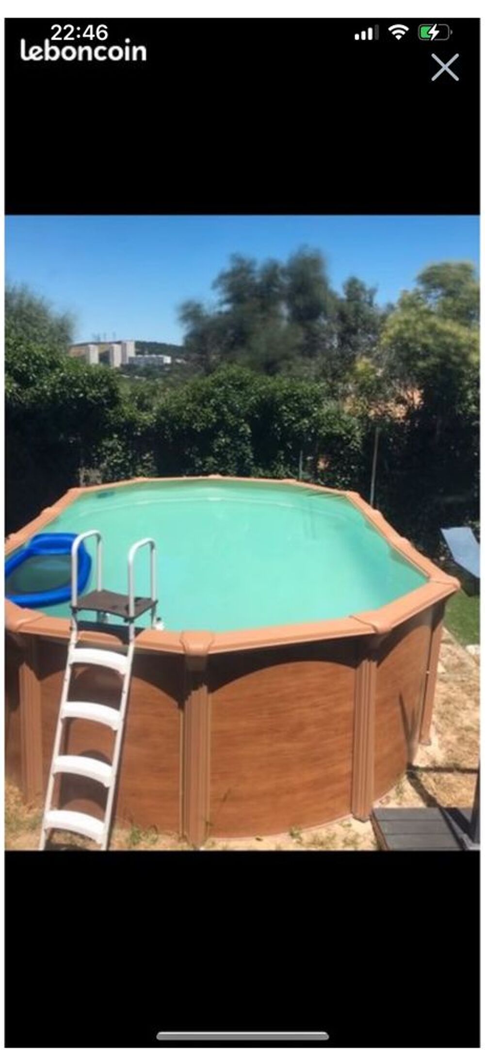 Piscine en m&eacute;tal hors sol trigano Jardin